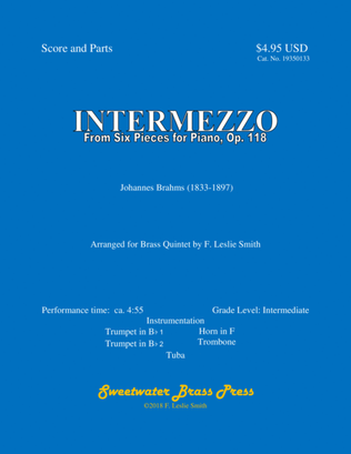 Intermezzo (from Six Pieces for Piano, Op. 118)