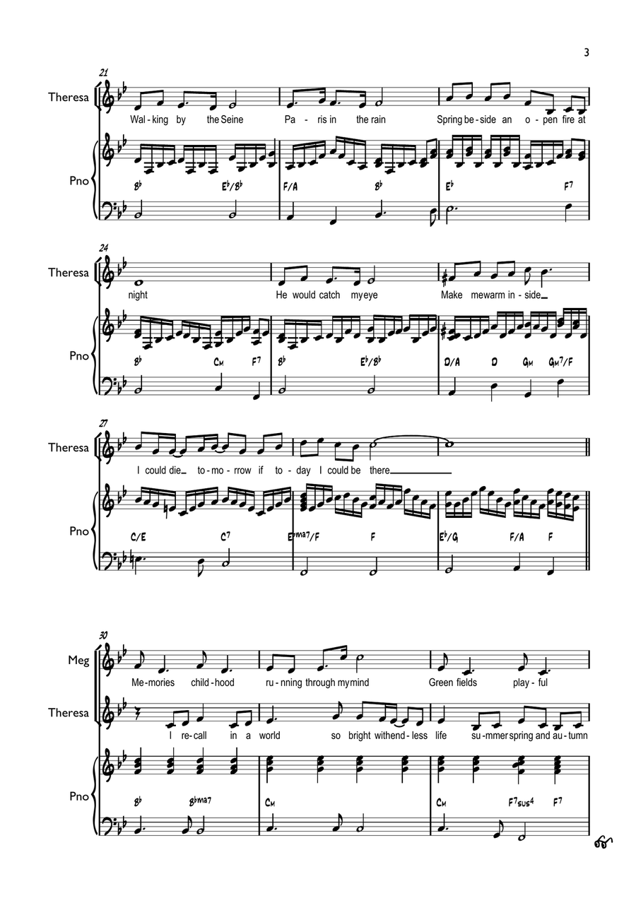 The Life We Had (From the musical 'Rising Sun') Piano, Vocal scores gallery preview page 3