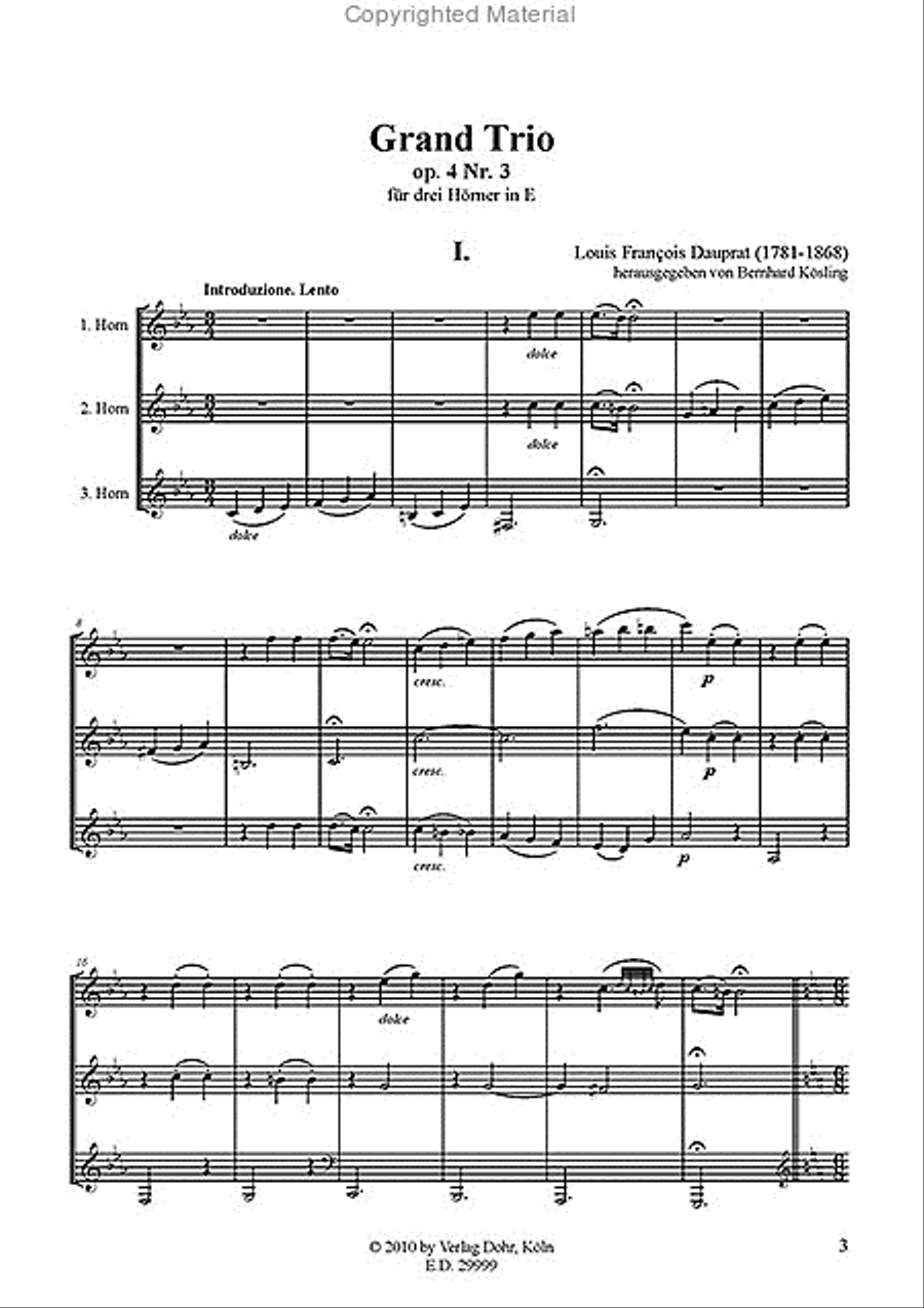 Grand Trio für drei Hörner op. 4/3 Woodwind Trio scores gallery preview page 2