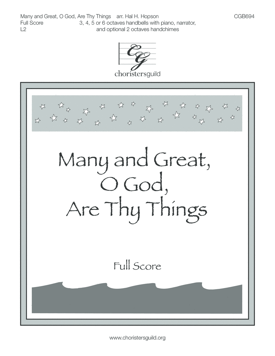 Many and Great, O God, Are Thy Things - Full Score Handbell Choir scores gallery preview page 1
