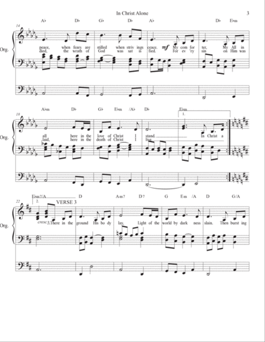 In Christ Alone Organ Solo scores gallery preview page 3