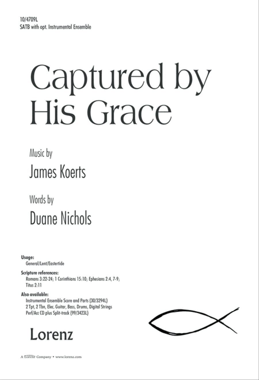 Captured by His Grace 4-Part scores gallery preview page 1