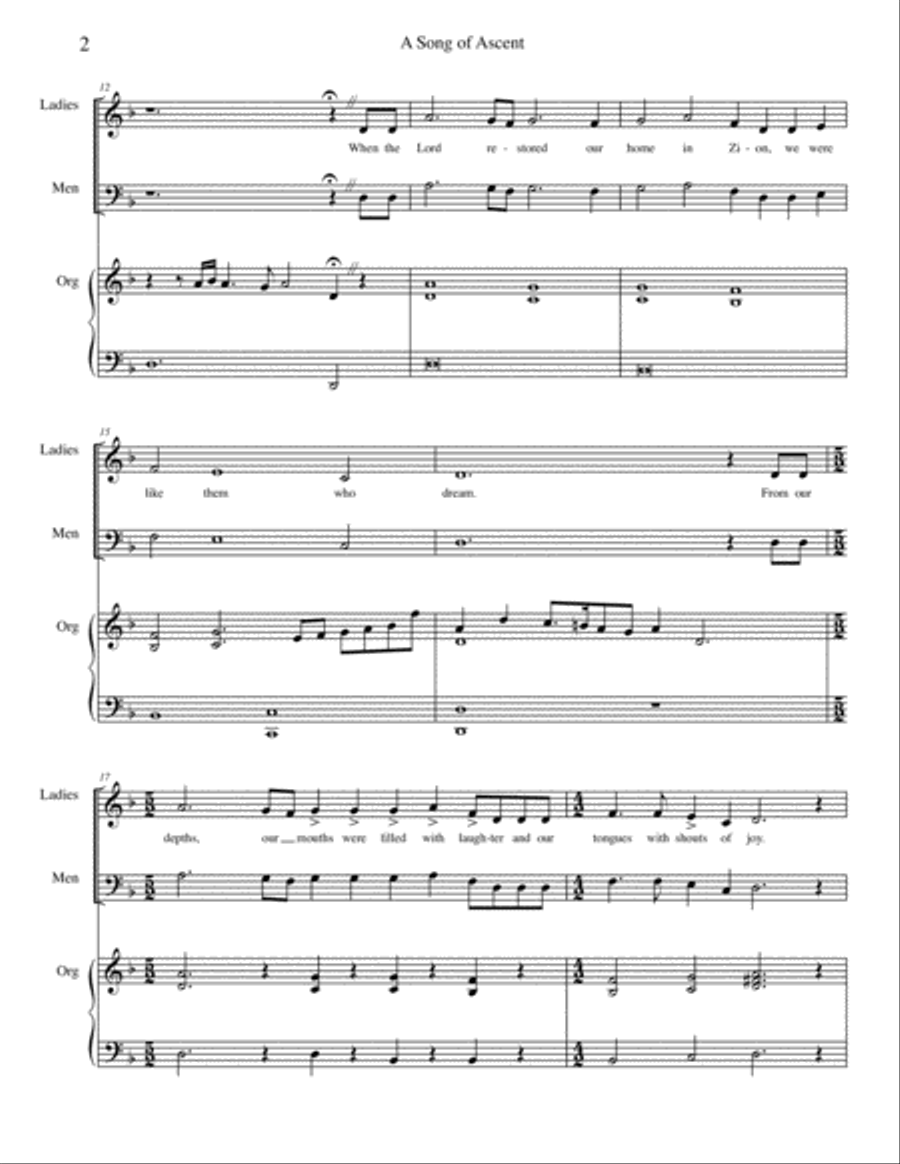 A Song of Ascent 4-Part scores gallery preview page 2
