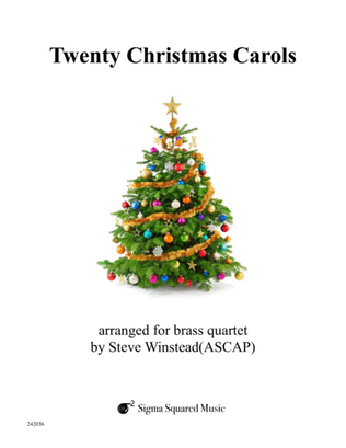 Book cover for Twenty Christmas Carols for Brass Quartet