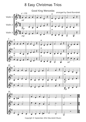 8 Easy Christmas Trios for Violin