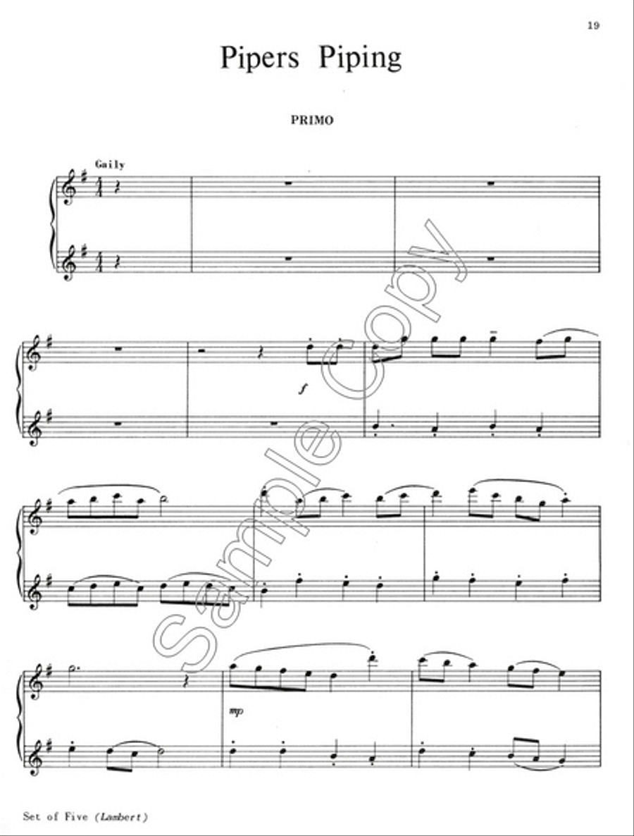 Set of Five Duets Piano Duet scores gallery preview page 4
