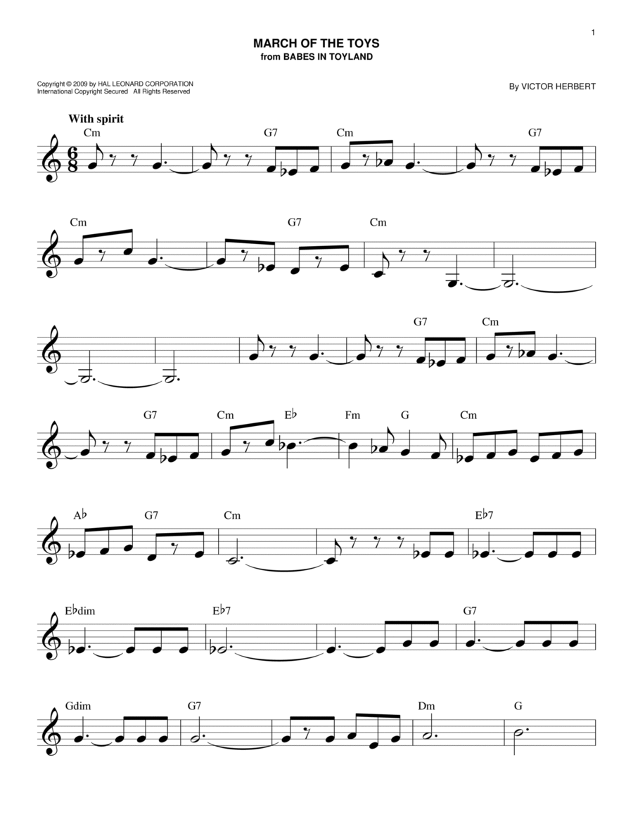 March Of The Toys March Of The Toys Piano scores gallery preview page 1