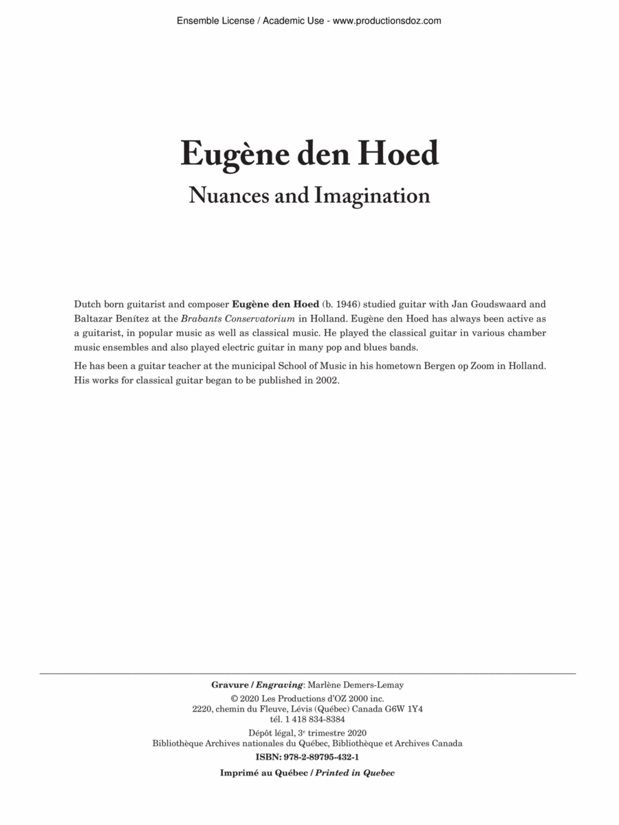 Nuances and Imagination Nuances and Imagination Classical Guitar scores gallery preview page 1
