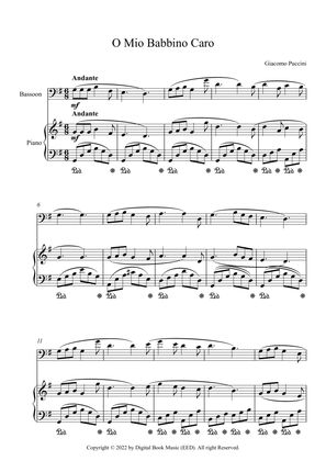 Book cover for O Mio Babbino Caro - Giacomo Puccini (Bassoon + Piano)