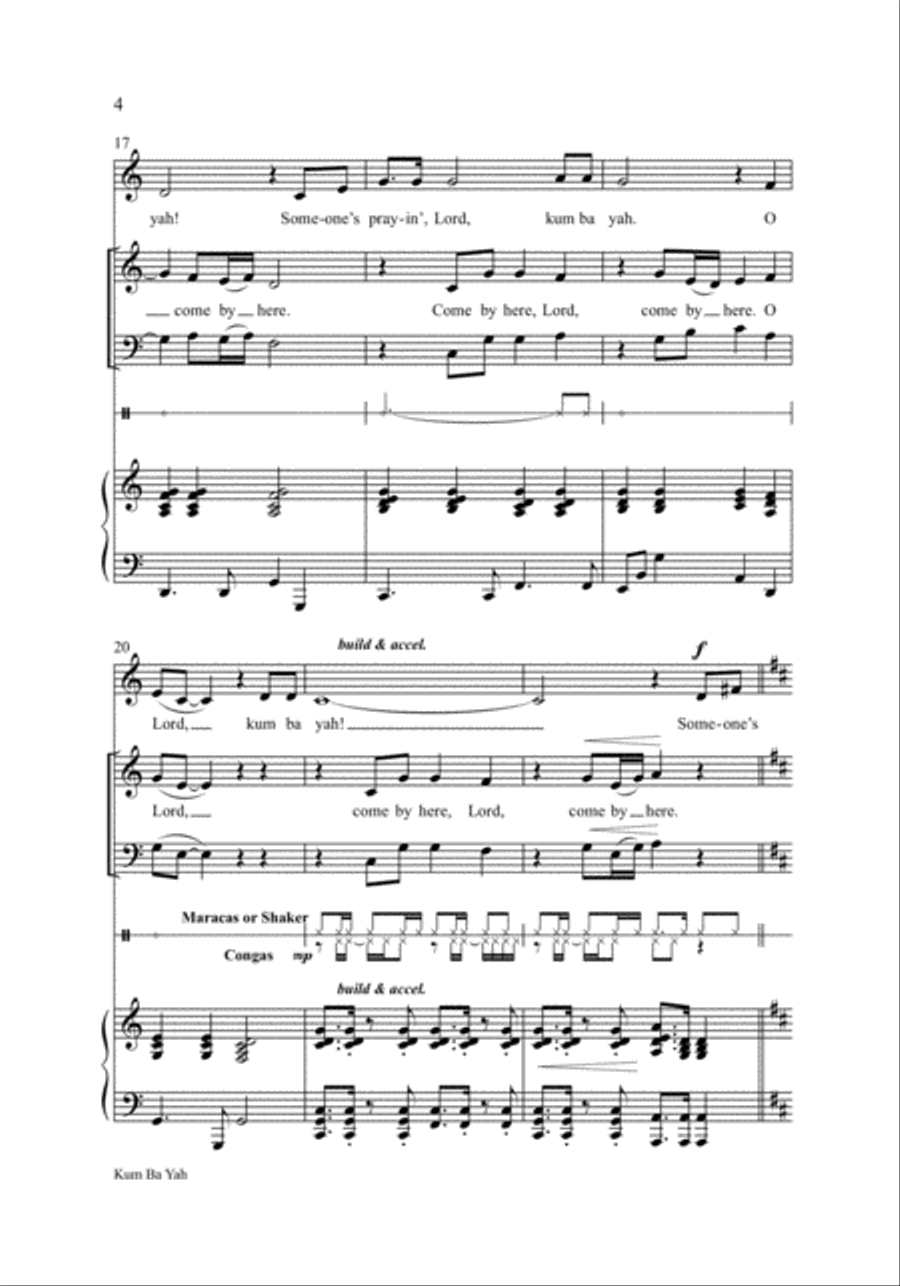 Kum Bah Yah 4-Part scores gallery preview page 4