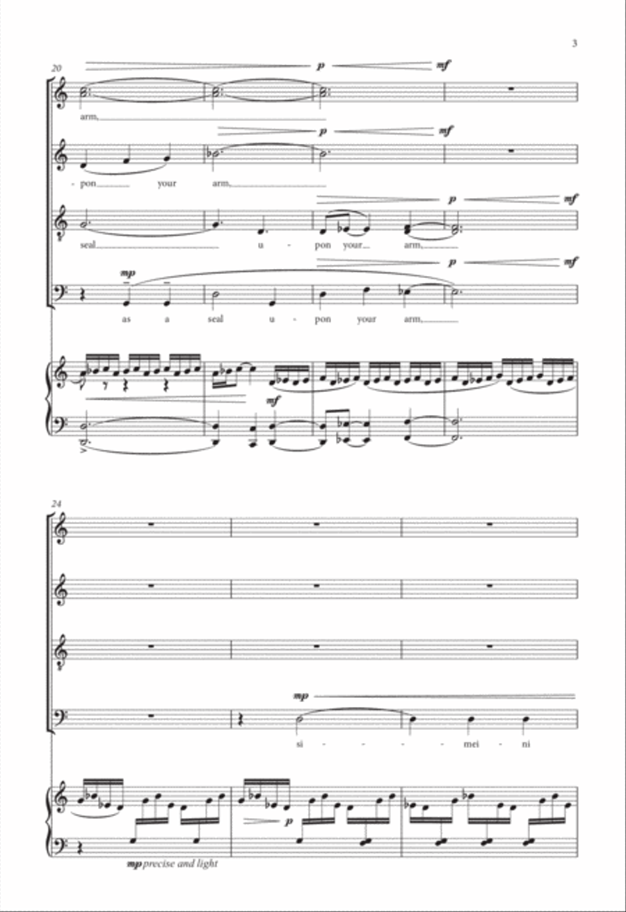 Set Me As A Seal Choir scores gallery preview page 3