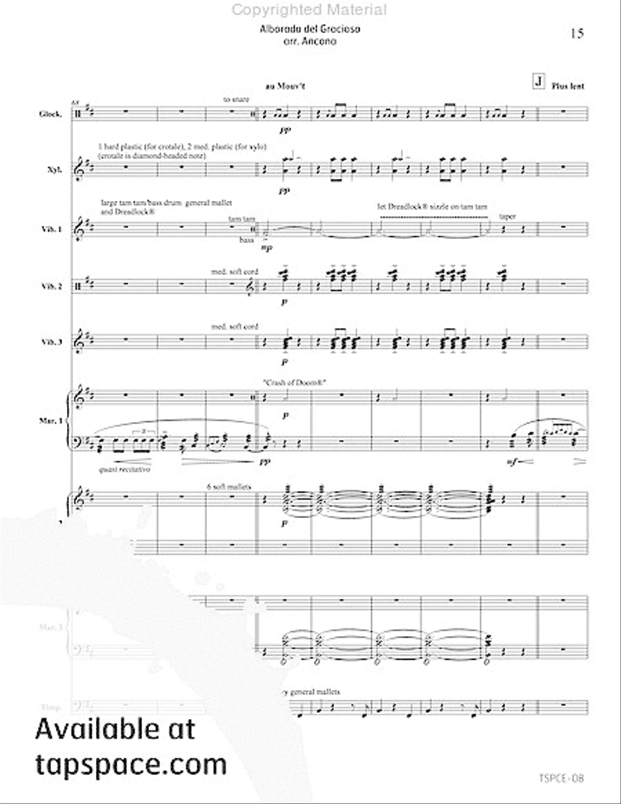 Alborada del Gracioso Percussion Ensemble scores gallery preview page 18