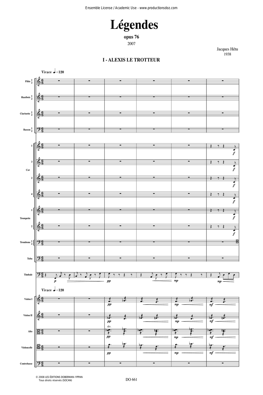 Légendes, opus 76 Orchestra scores gallery preview page 5