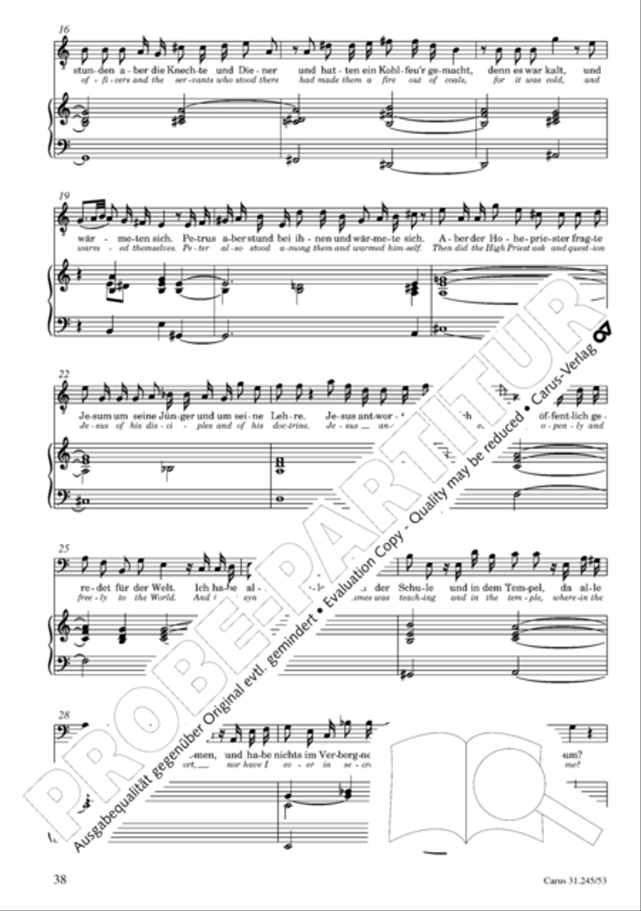 St. John Passion (Johannes-Passion) 4-Part scores gallery preview page 39