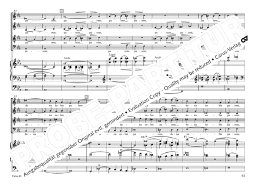 Missa sacra C Minor 4-Part scores gallery preview page 62