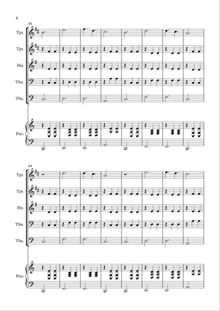 La Valse D'amelie La Valse D'amelie Brass Ensemble scores gallery preview page 4