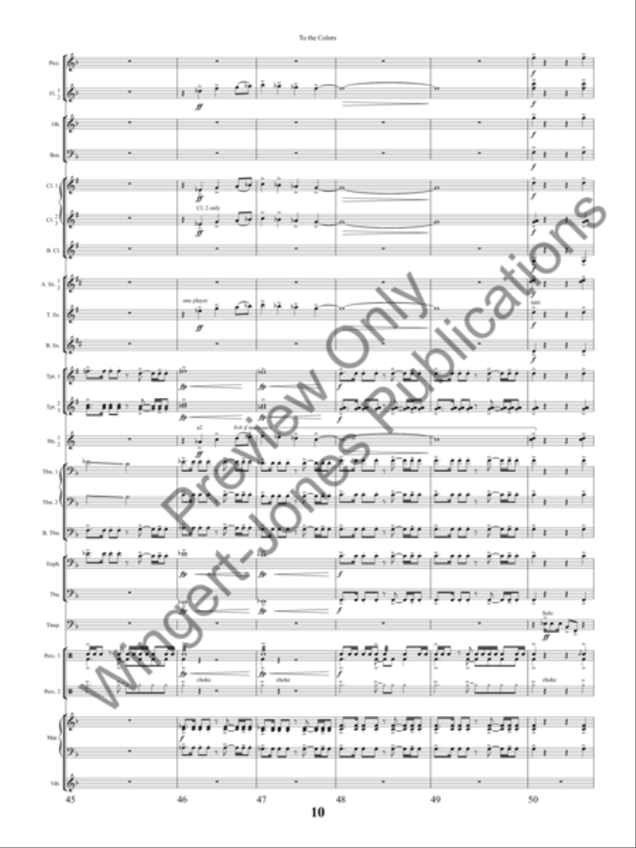 To The Colors Concert Band scores gallery preview page 13