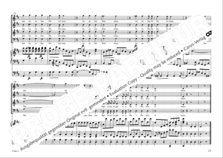 Mass in G Major 4-Part scores gallery preview page 16