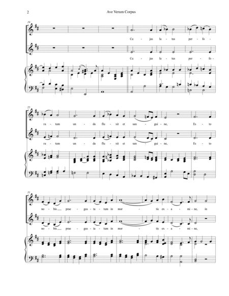 Ave Verum Corpus - for soprano and alto duo with piano image number null