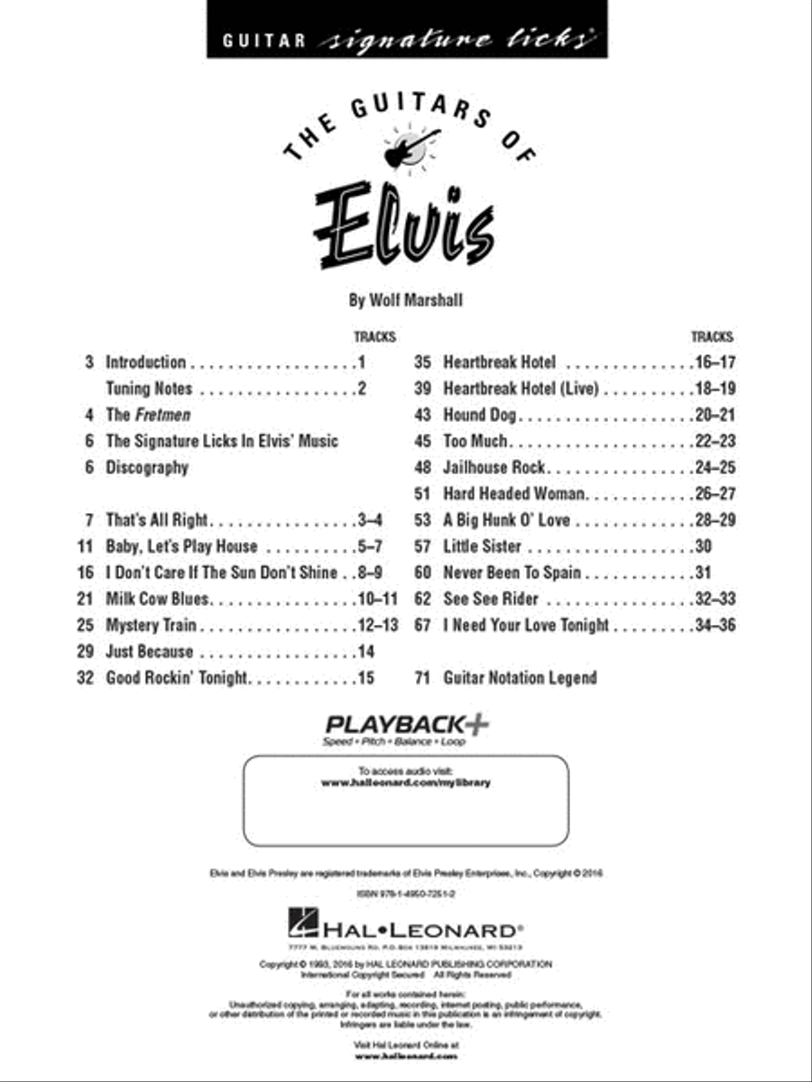 The Guitars of Elvis - 2nd Edition Electric Guitar scores gallery preview page 2