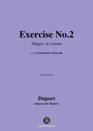 J. L. Duport-Exercise No.2(Allegro),in f minor,for Solo Cello