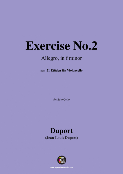 J. L. Duport-Exercise No.2(Allegro),in f minor,for Solo Cello image number null