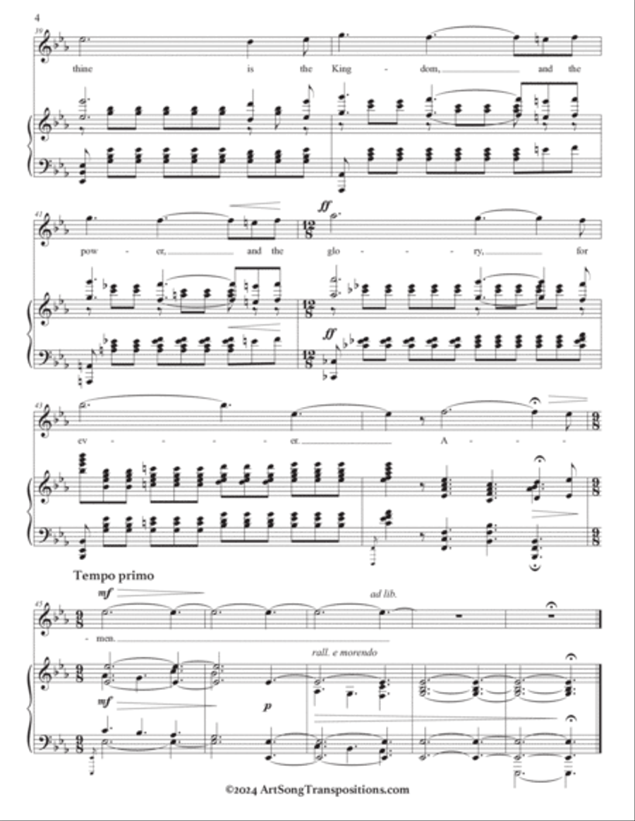 The Lord's Prayer The Lord's Prayer Voice scores gallery preview page 5