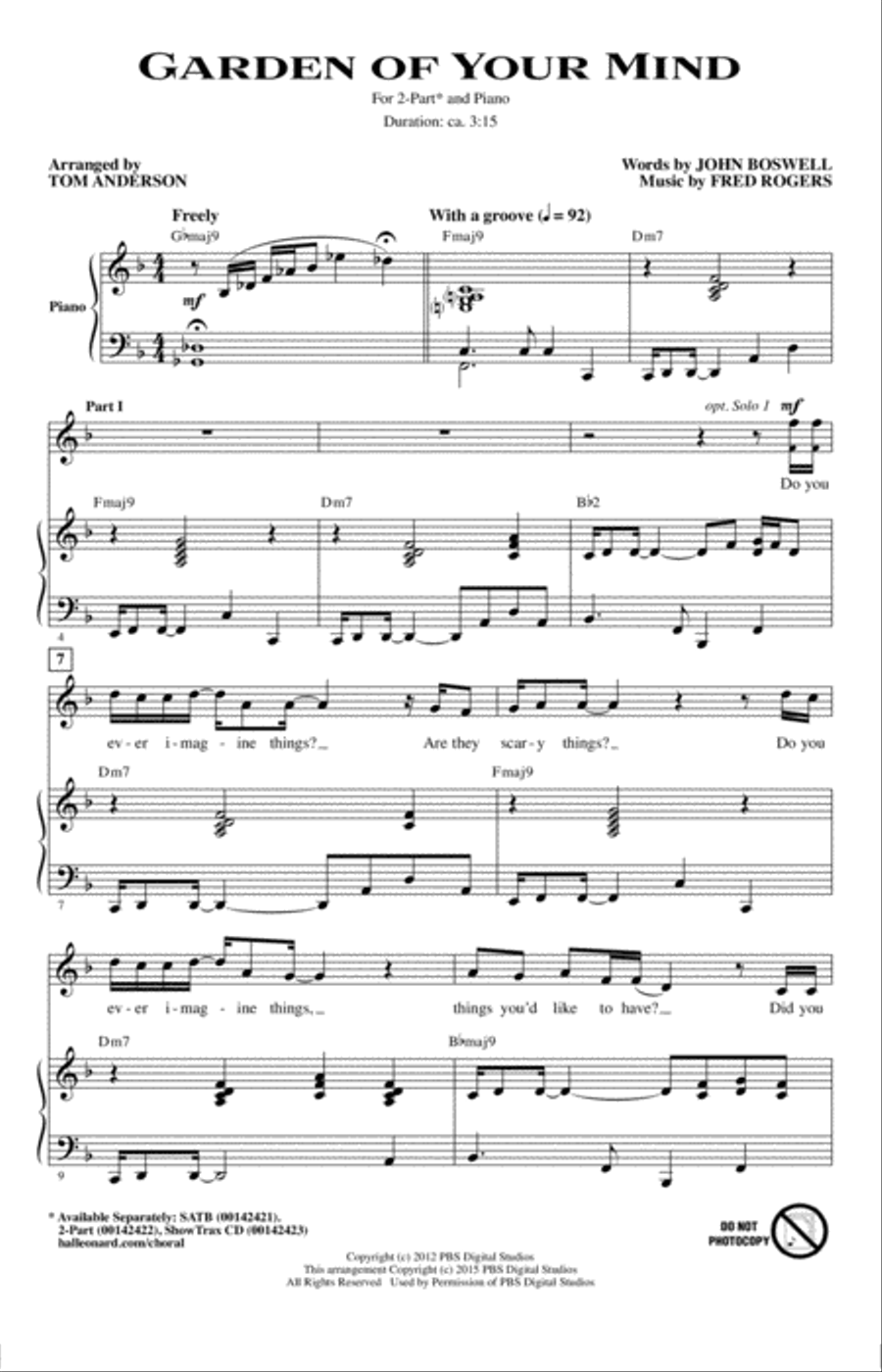 Garden Of Your Mind 2-Part scores gallery preview page 1