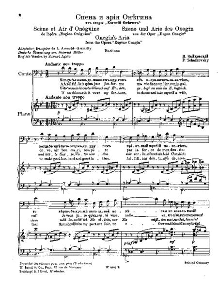 Eugen Onegin Op. 24