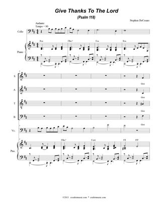 Give Thanks To The Lord (Psalm 118) (Tenor solo with SATB)