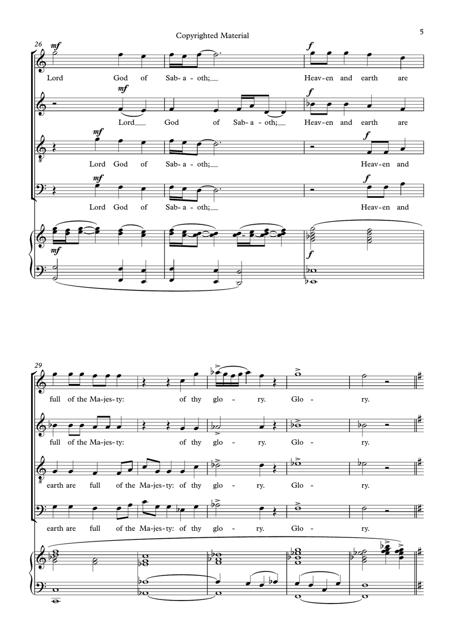 Te Deum and Benedictus 4-Part scores gallery preview page 5