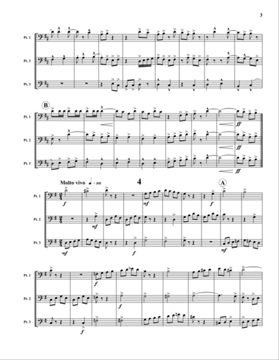 Musica Festiva Brass Trio scores gallery preview page 3