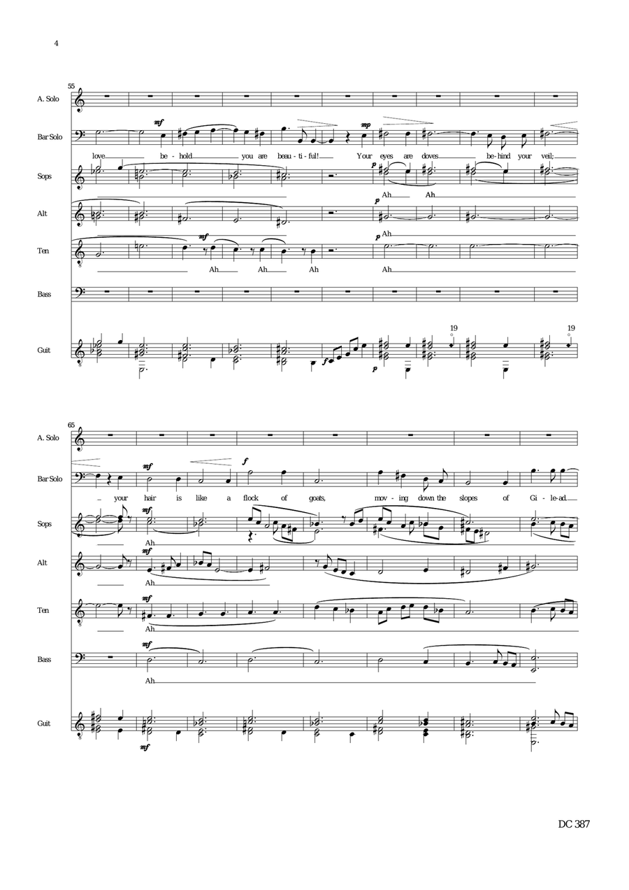 Upon my bed by night Upon my bed by night 4-Part scores gallery preview page 4