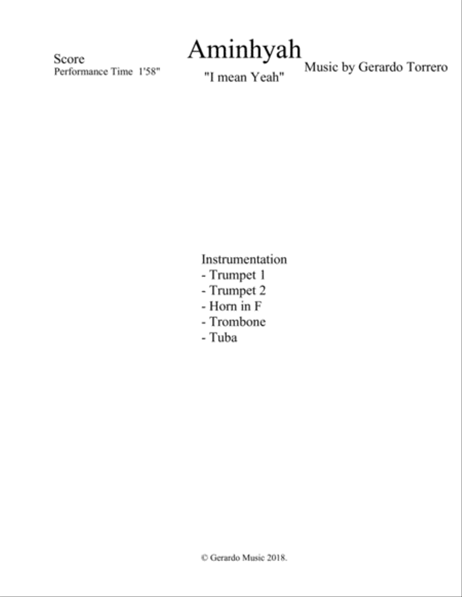 Aminhyah Brass Ensemble scores gallery preview page 1