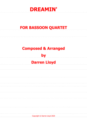 Book cover for Dreamin' Bassoon quartet