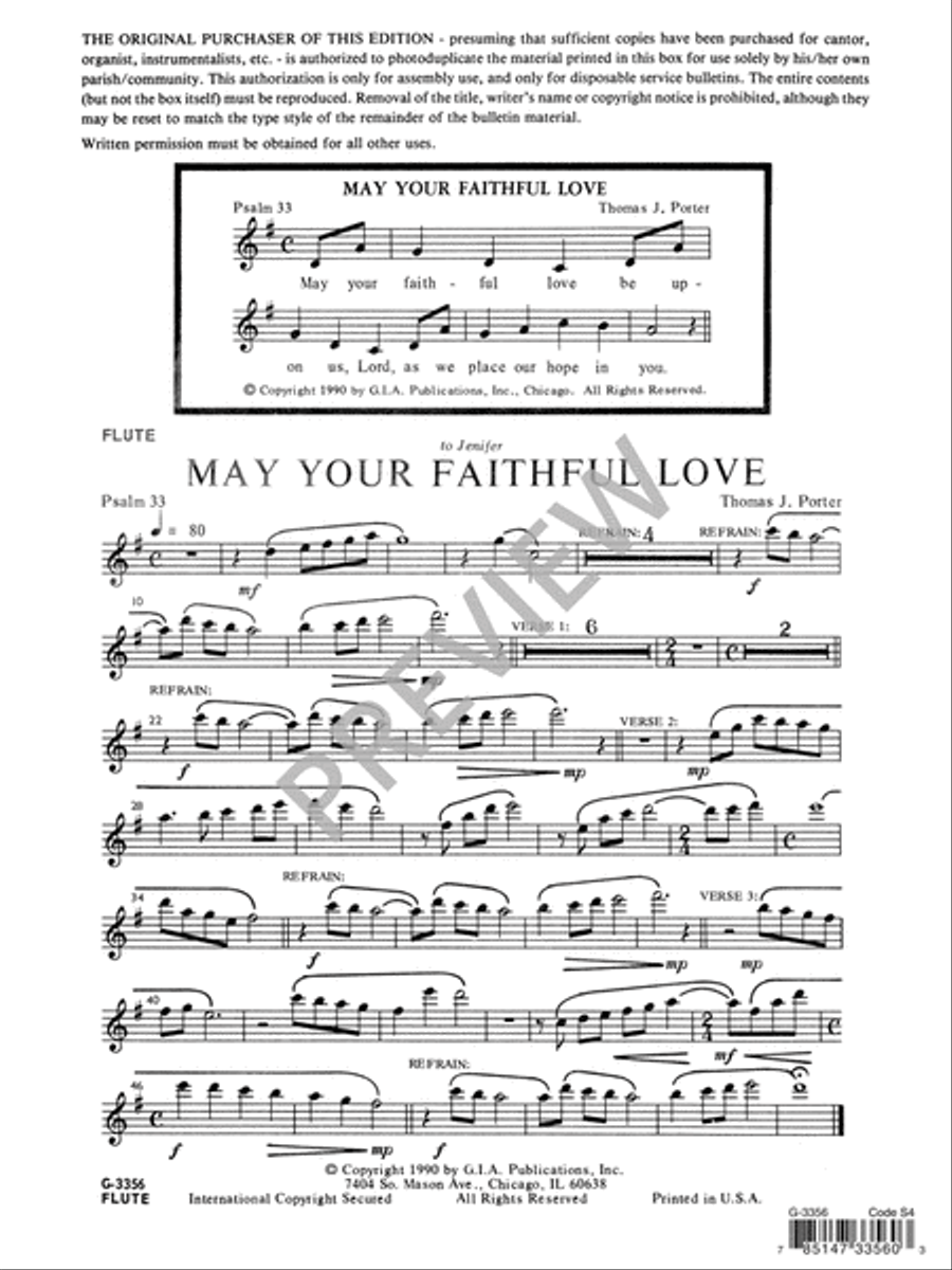 May Your Faithful Love Be upon Us Flute scores gallery preview page 5