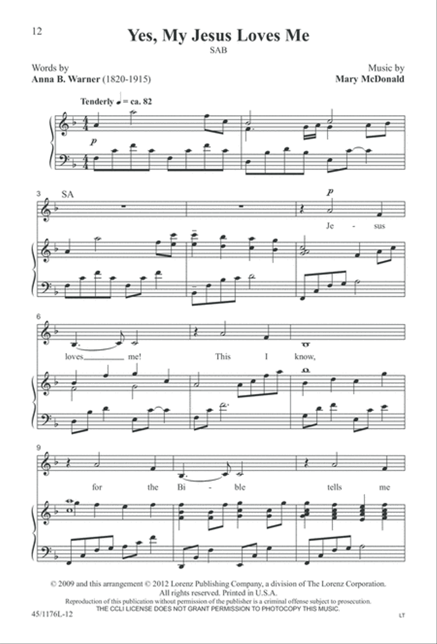 10 More Anthems for about 10 Singers 3-Part scores gallery preview page 12