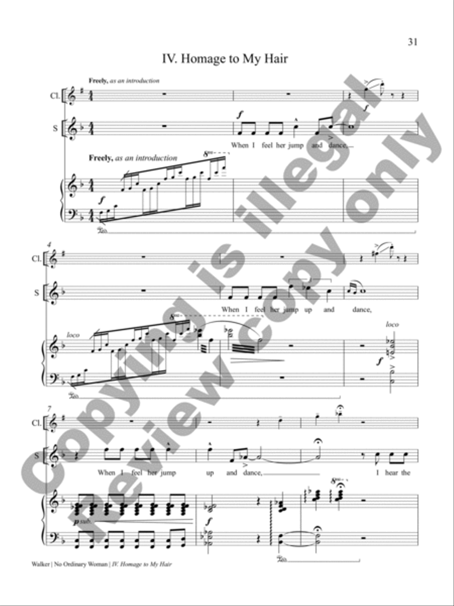 No Ordinary Woman! No Ordinary Woman! Clarinet scores gallery preview page 16