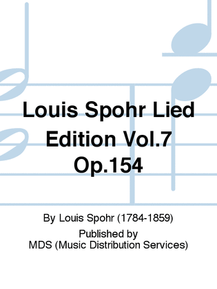 Book cover for Louis Spohr Lied Edition Vol.7 op.154