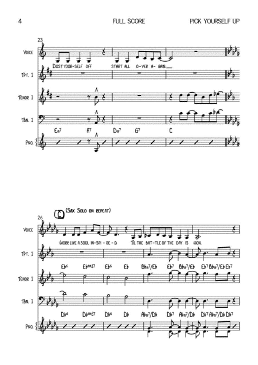 Pick Yourself Up Trombone scores gallery preview page 6