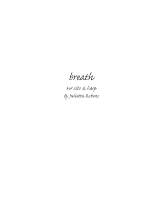 Book cover for Breath for alto and harp