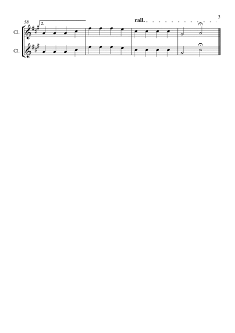 Faded Clarinet Duet scores gallery preview page 3
