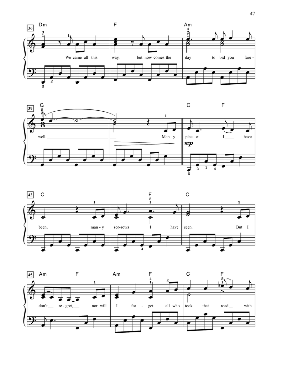 The Last Goodbye (from The Hobbit: The Battle of the Five Armies) (arr. Dan Coates) Easy Piano scores gallery preview page 4