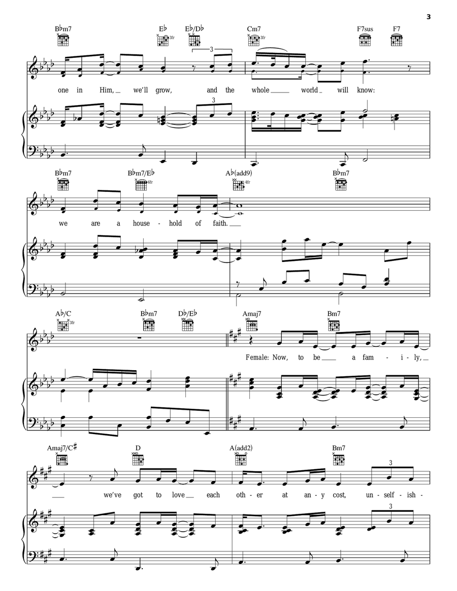 Household Of Faith Piano, Vocal, Guitar scores gallery preview page 3