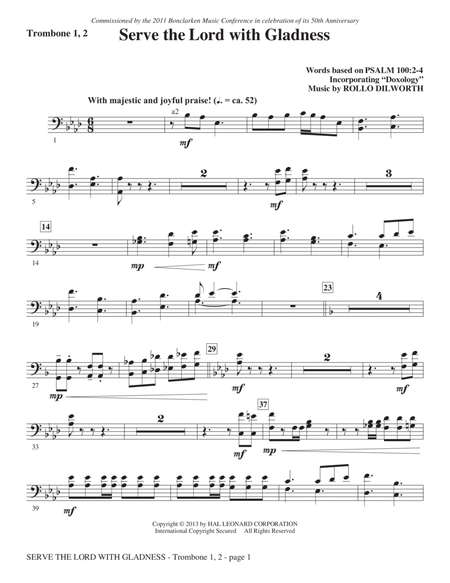 Serve the Lord with Gladness - Trombone 1 & 2