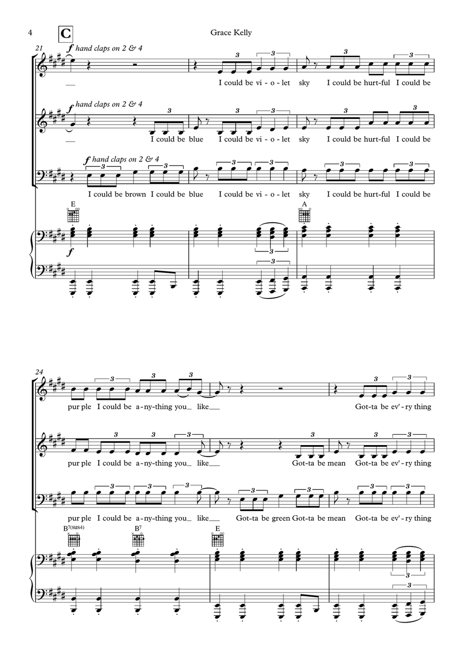 Grace Kelly 3-Part scores gallery preview page 4