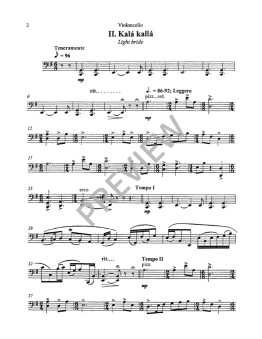 Five Hebrew Love Songs (String Parts) Choir scores gallery preview page 19