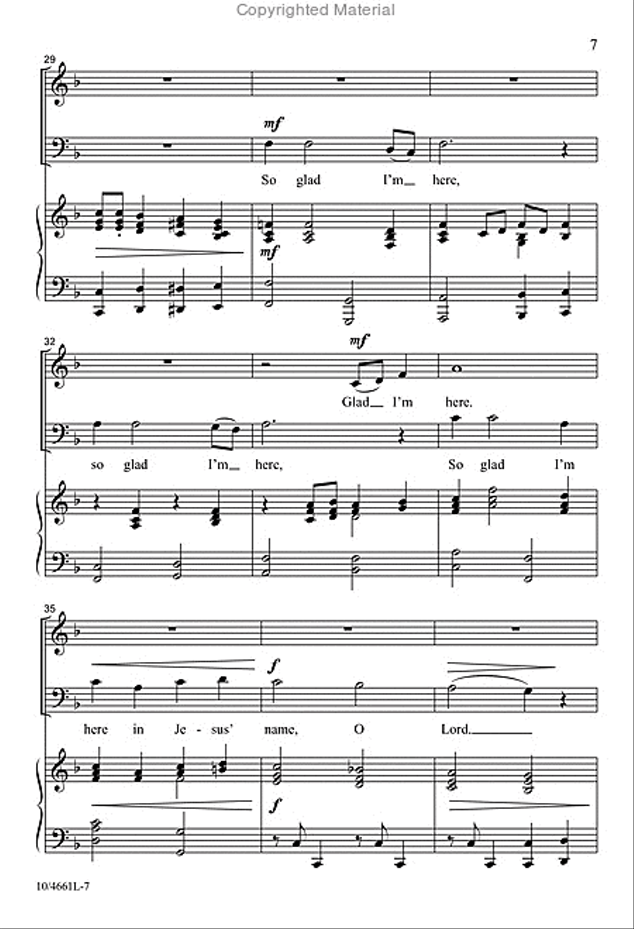 Standin' in the Need of Prayer 3-Part scores gallery preview page 6