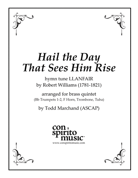 Hail the Day That Sees Him Rise - brass quintet image number null