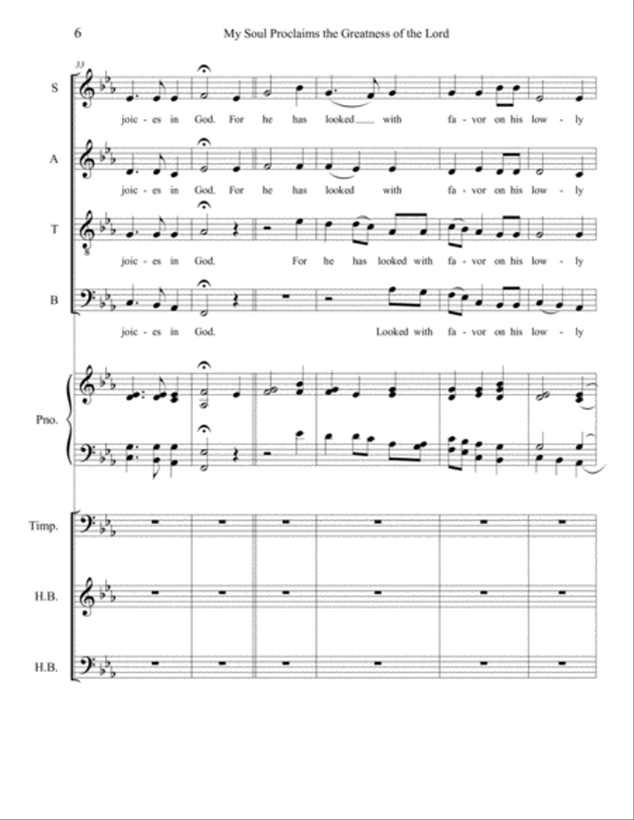 My soul Proclaims the Greatness of the Lord Choir scores gallery preview page 6